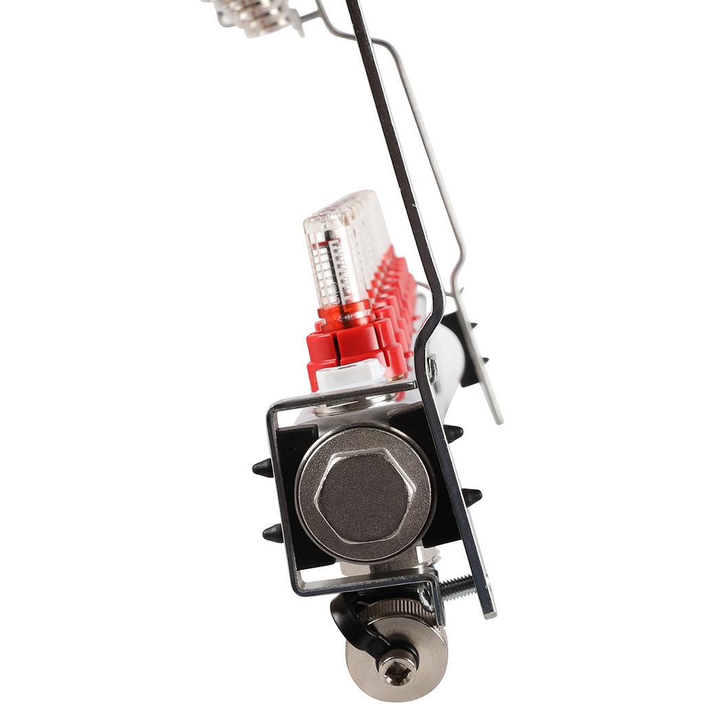 Коллектор из нержавеющей стали с расходомерами ROMMER, с клапаном вып. воздуха и сливом 9 выходов, RMS-1201-000009