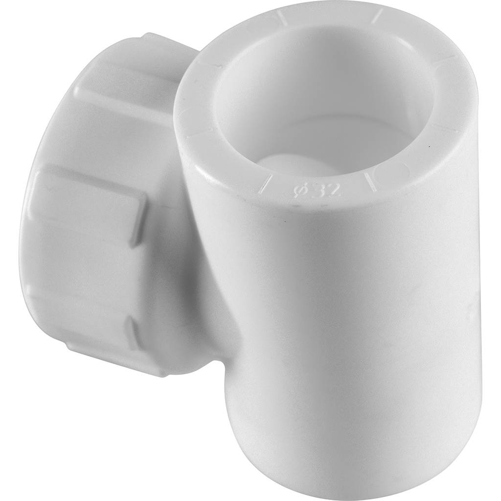 Тройник Политэк 32х1 с внутренней резьбой для полипропиленовых труб под сварку (цвет белый), 9500003202