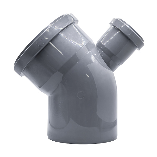 Отвод фронтальный с выходом вверх ВК ПП 110/50х45, серый,РТП