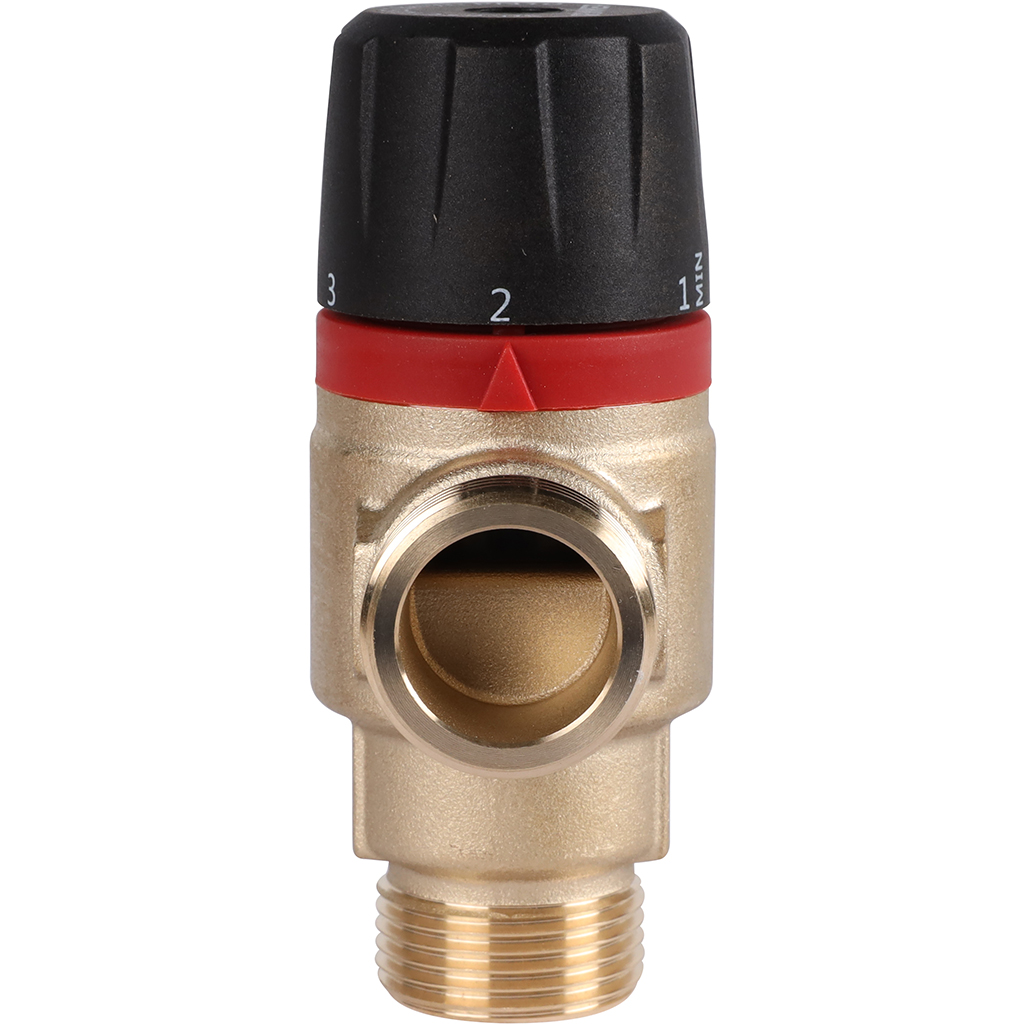 Термостатический смесительный клапан для систем отопления и ГВС ROMMER 3/4 НР 30-65°С KV 1,8 (центральное смешивание)