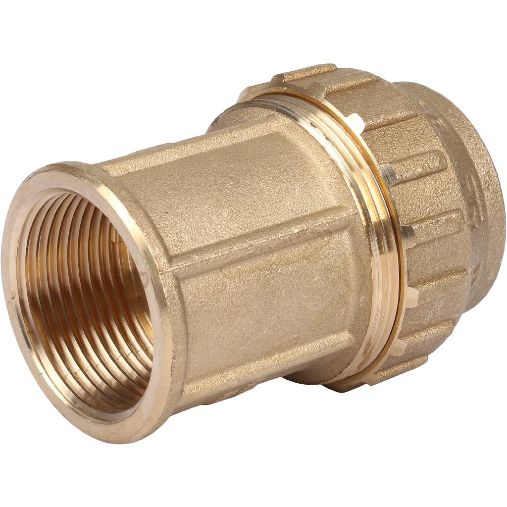 Муфта TIEMME с внутренней резьбой 40х1 1/4 для труб ПНД винтовой, 3400013