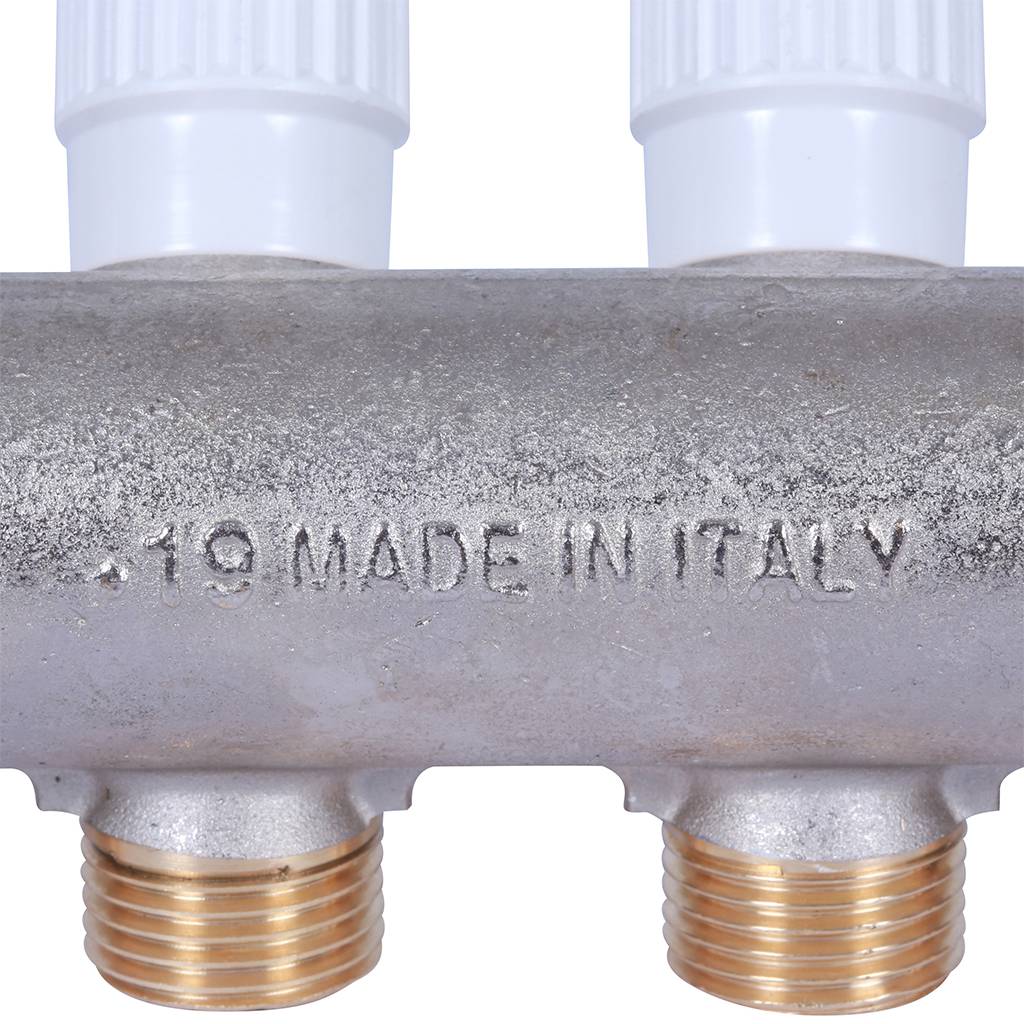 Коллектор распределительный STOUT 1, 4 отвода 1/2  плоское уплотнение