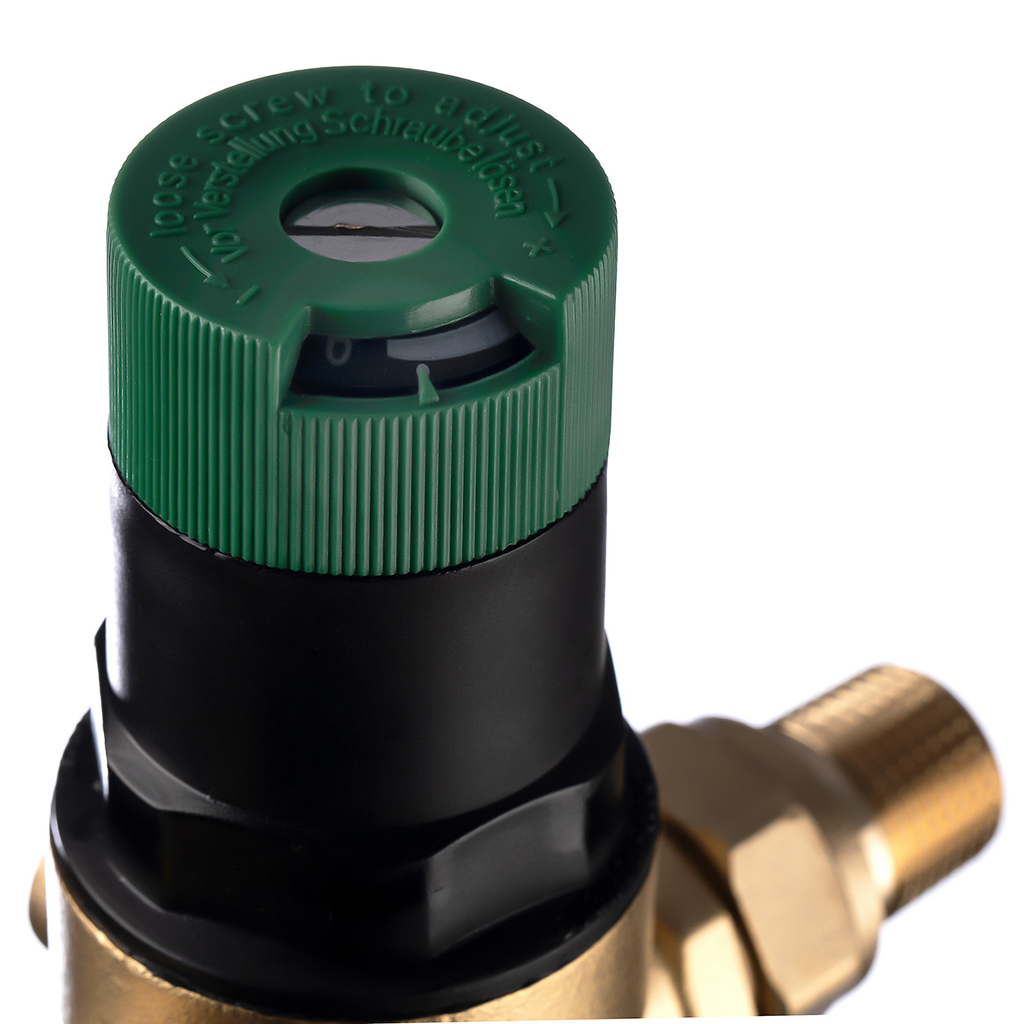 Фильтр самопромывной Гейзер-Бастион 7508155201 1/2 для горячей воды, с регулятором давления, d52,5, 32682