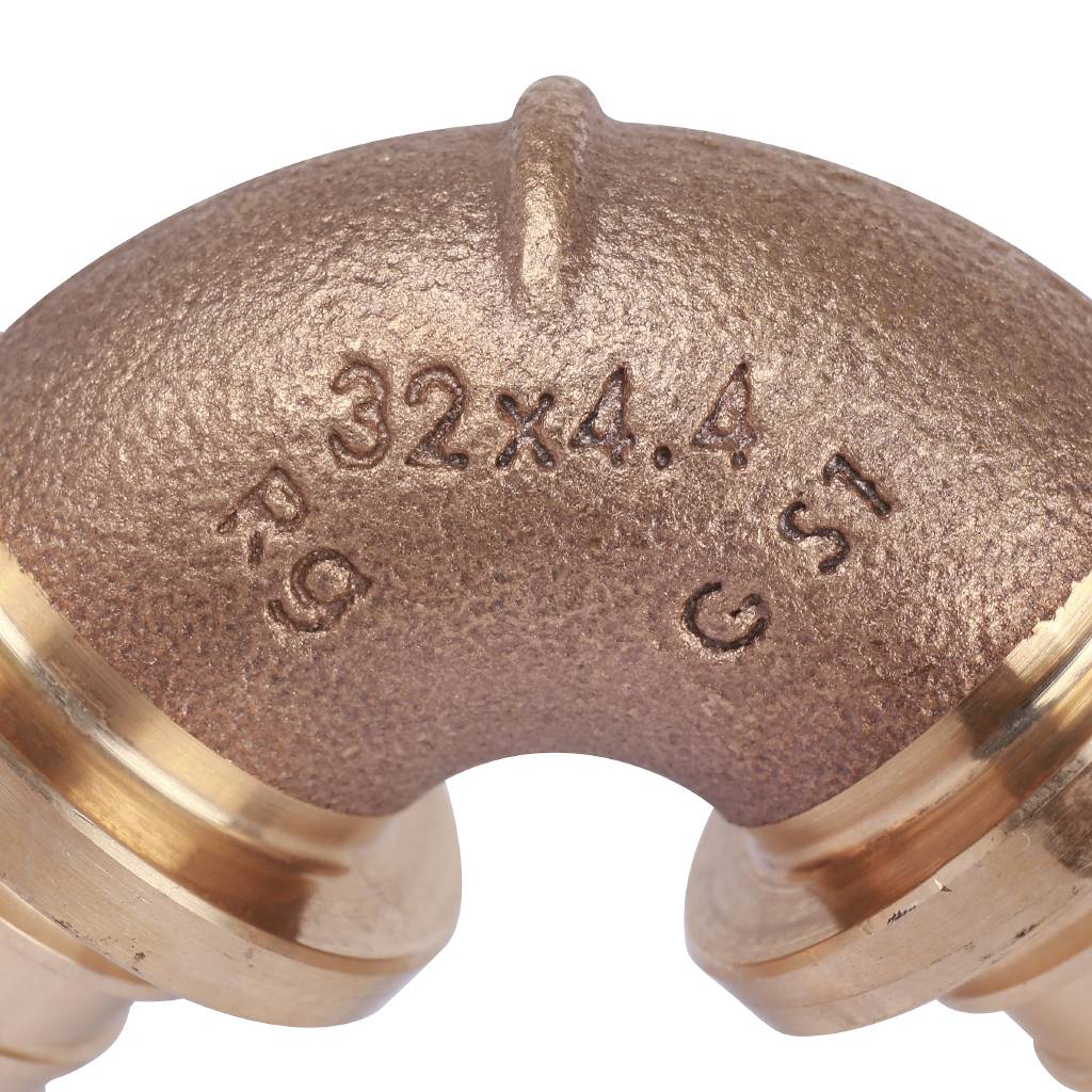 Угольник РЕХАУ RAUTITAN PLATINUM 90° 32 RX для труб из сшитого полиэтилена аксиальный, 14564321001