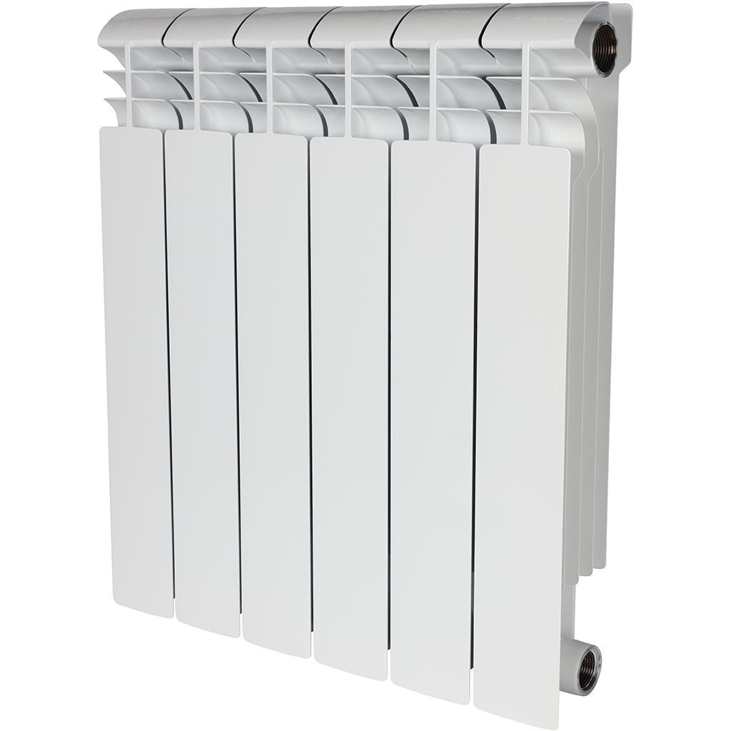 Радиатор биметаллический STOUT VEGA 500 6 секций боковое подключение (белый RAL 9016), SRB-1310-050006