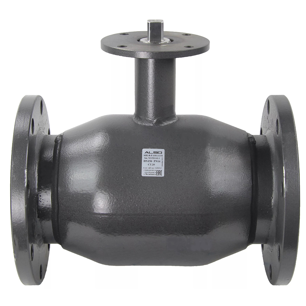 Кран шаровой ALSO КШФ Ду300 Ру 1,6 МПа из Ст.20 с редуктором, КШ.Ф.300.16-01