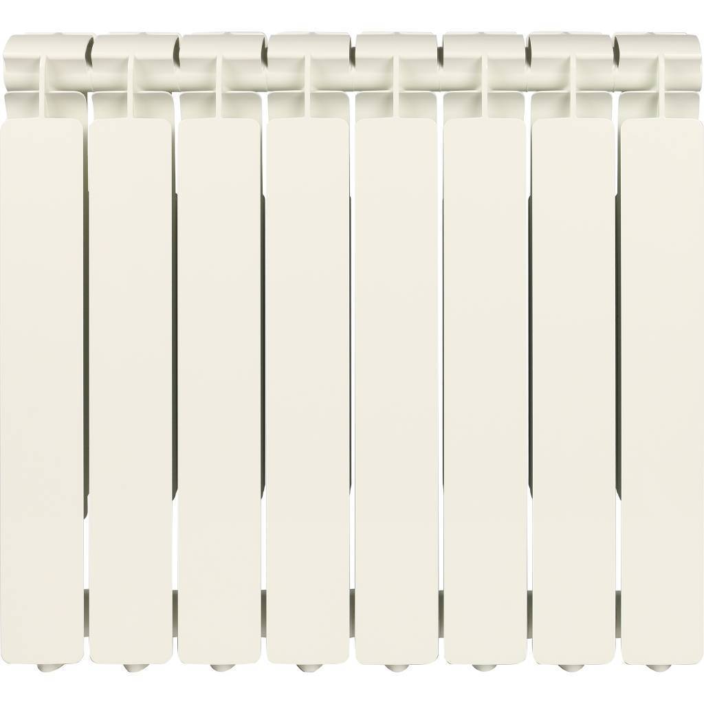 Радиатор алюминиевый STOUT Bravo 500 8 секций боковое подключение RAL9010, SRA-0110-050008