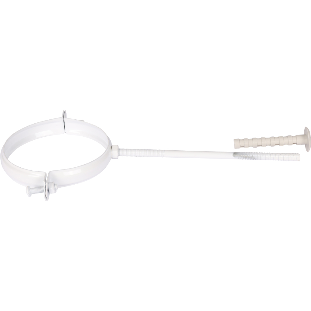 Крепление к стене металлическое белое ROMMER D100 (хомут), RCA-6010-000003