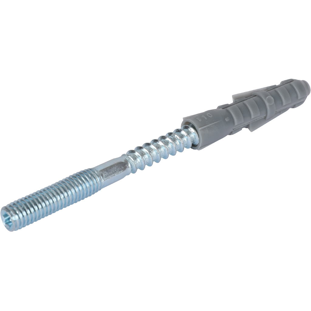 Комплект двойной хомут для труб STOUT хомут+шпилька шуруп +дюбель пластиковый 1 (32-35), SAC-0020-200001