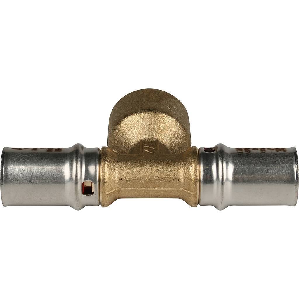 Тройник-переходник STOUT с внутренней резьбой 16х1/2 х16 для металлопластиковых труб прессовой, SFP-0007-001216