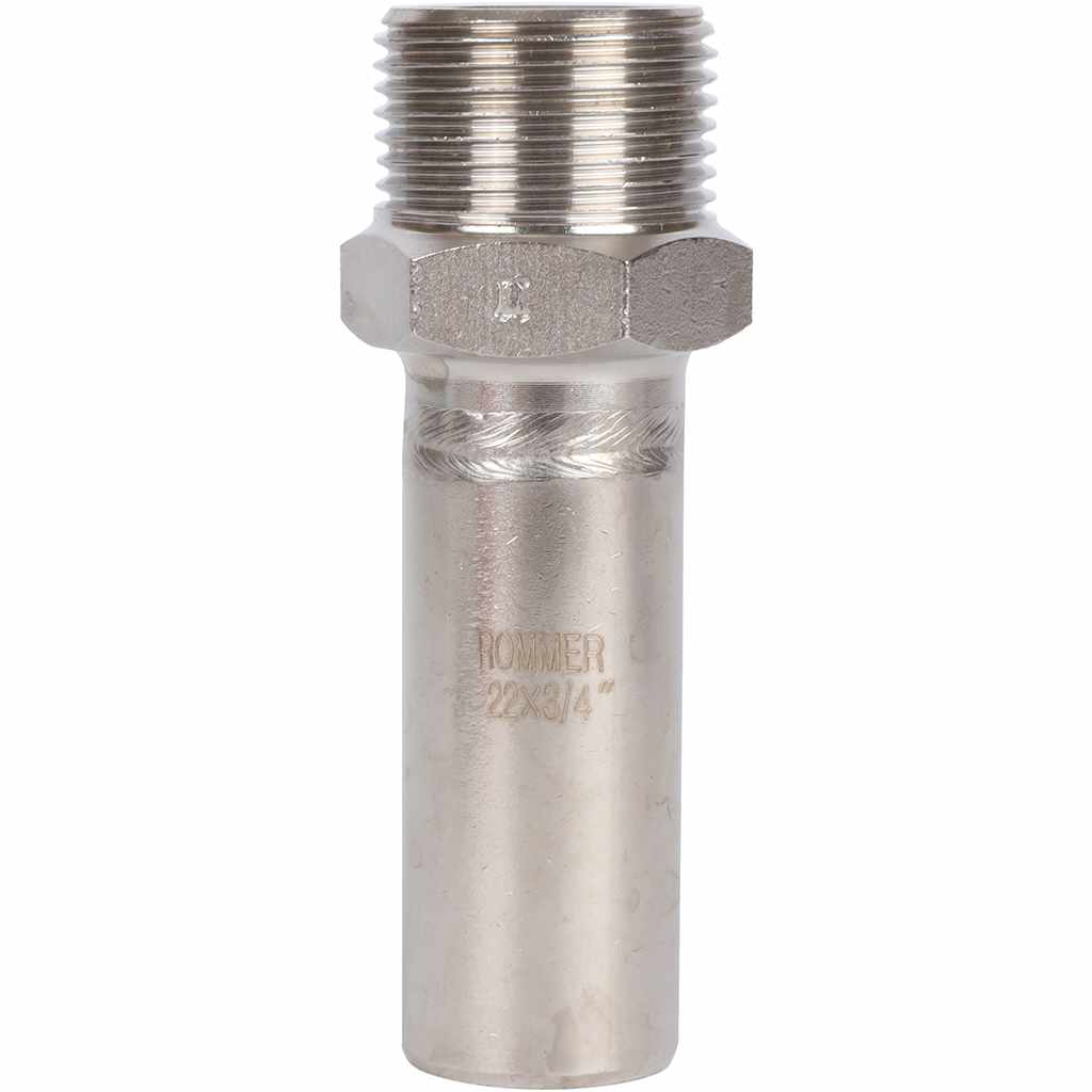 Вставка ROMMER переходная НПр-НР, 22х3/4, из нержавеющей стали прессовой, RSS-1024-002234