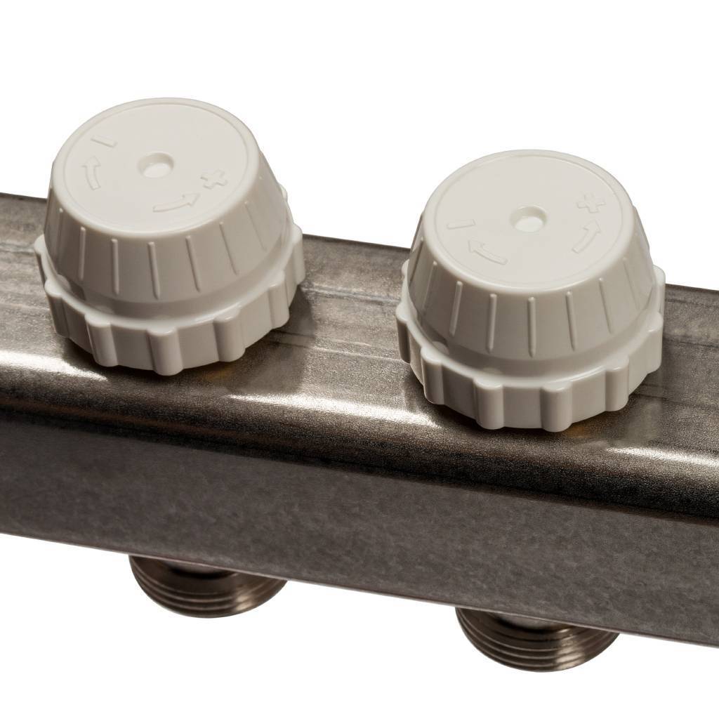 Коллектор из нержавеющей стали с расходомерами STOUT 11 выходов