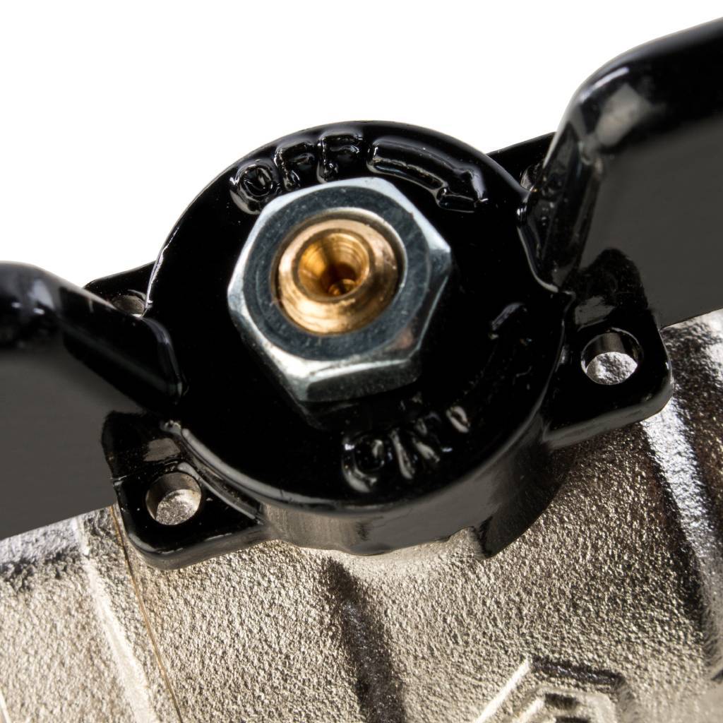 Кран шаровой полнопроходной STOUT угловой, ВР/НР, ручка бабочка 3/4, американка, SVB-0008-000020