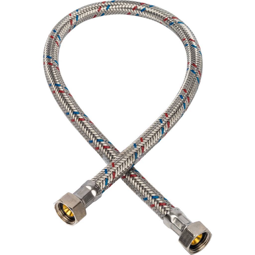 Гибкая подводка для воды STOUT ВР 3/8 х ВР 3/8, длина 600 мм, SHF-0096-081010