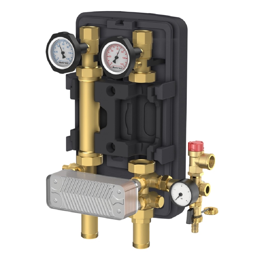 Насосная группа Meibes Astrex UC-SD DN25 с теплообменником 30 пластин, без насоса, A45911.30EA