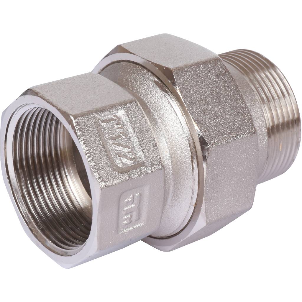 Сгон TIEMME прямой с резиновым кольцом 1 1/2 никелированный, 1500251