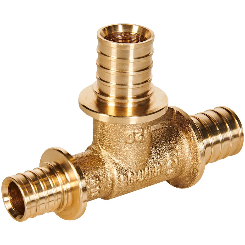 Тройник переходной ROMMER 20x20x16 для труб из сшитого полиэтилена аксиальный