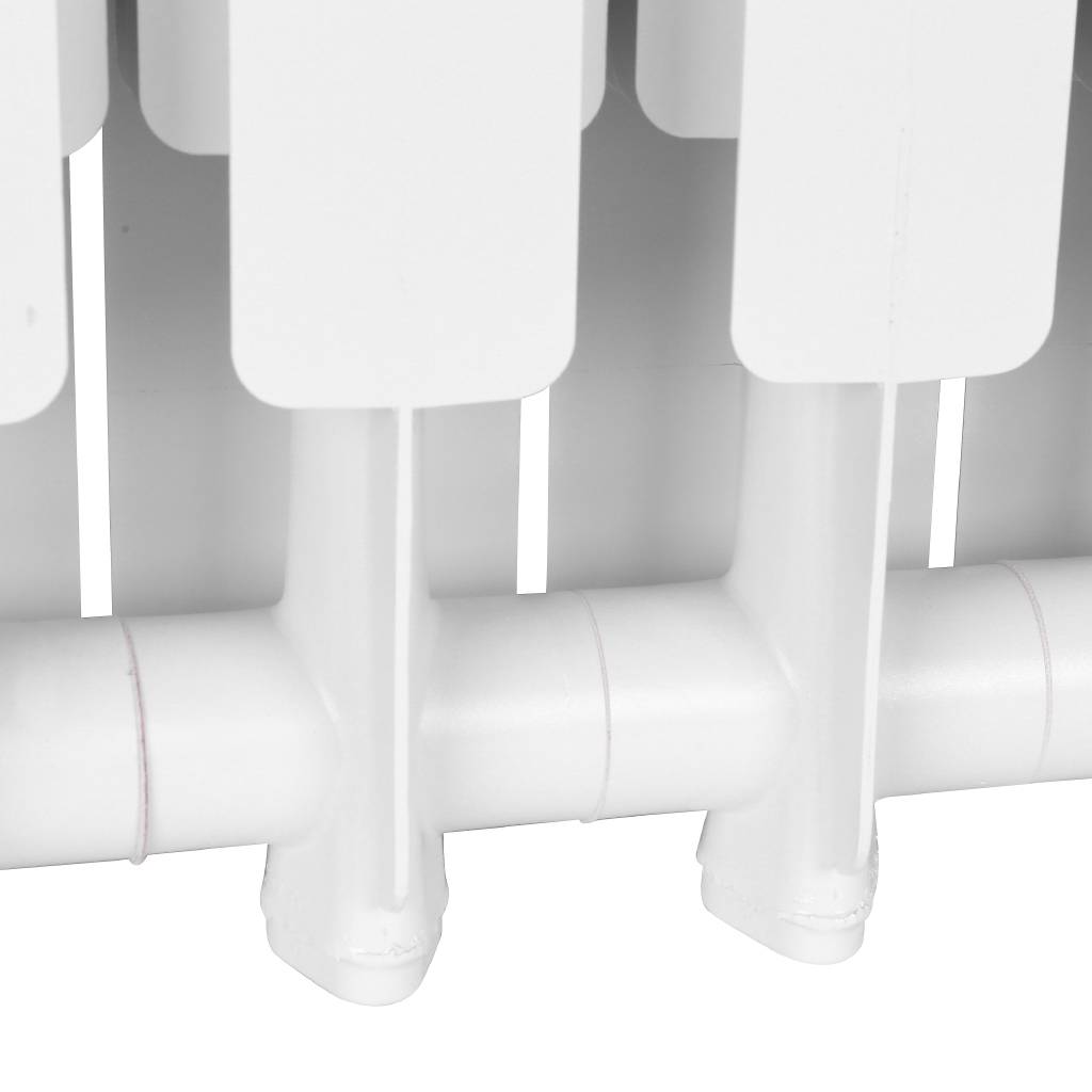 Радиатор алюминиевый STOUT Bravo 500 6 секции нижнее правое подключение (белый RAL 9010), SRA-0120-050006