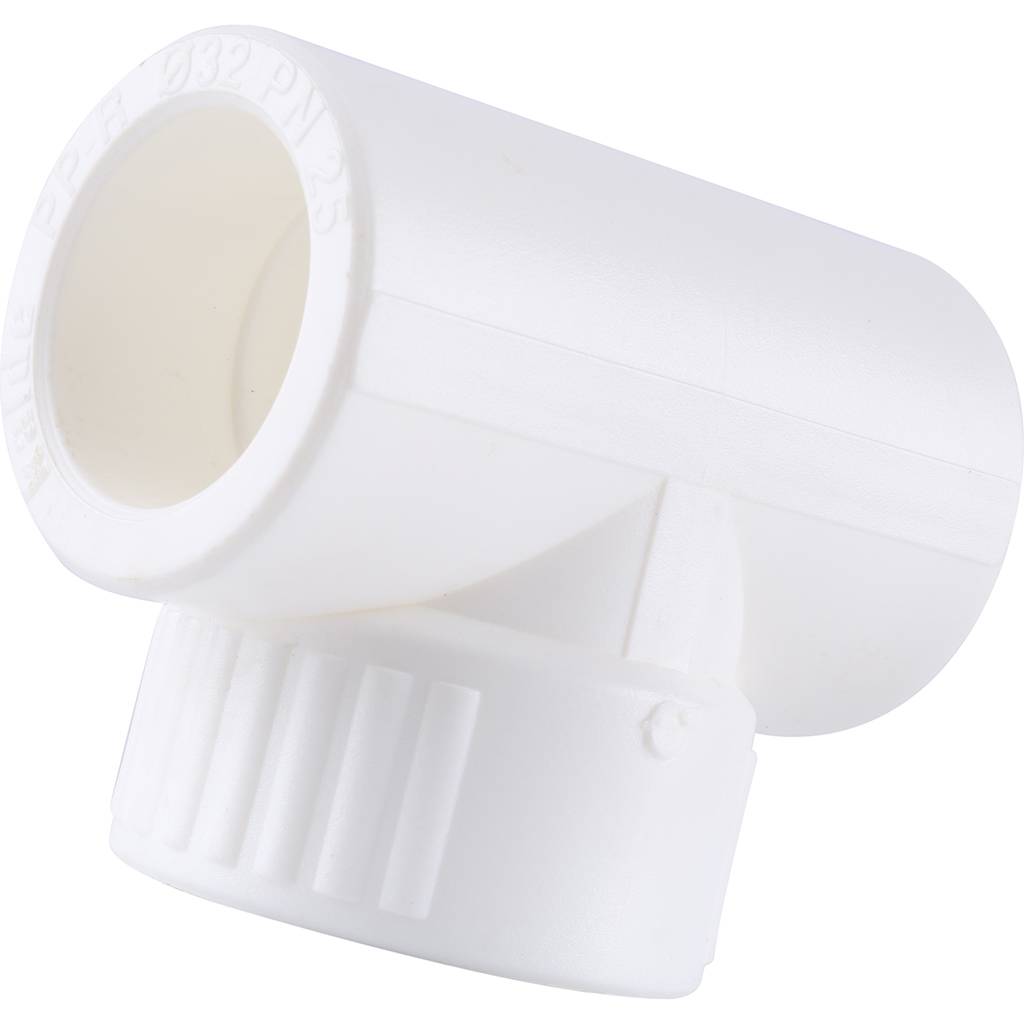 Тройник Kalde с внутренней резьбой 32х1 для полипропиленовых труб под сварку (цвет белый), 3222-tfo-321032