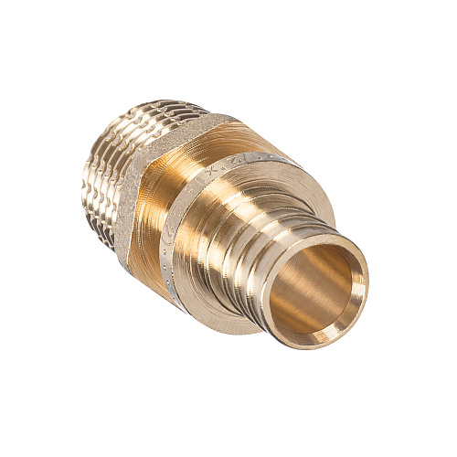 Муфта аксиальная, латунь, наружная резьба,16х1/2, желтый, RTP