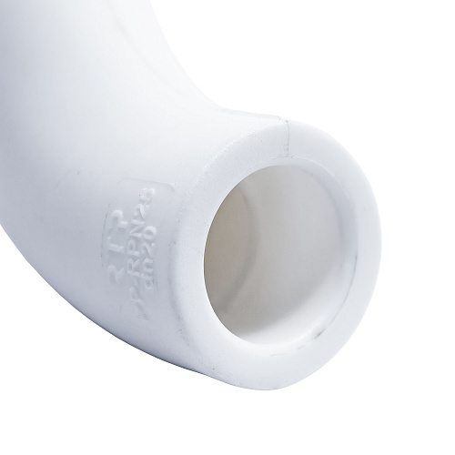 Угольник плавноизогнутый, PPR, внутреннее/внутреннее соединение 32х90°, белый, RTP