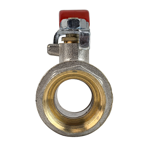 Кран шаровой ручка рычаг, латунь, внутренняя/внутренняя резьба  3/4,PN40 еврослот, никель, РТП