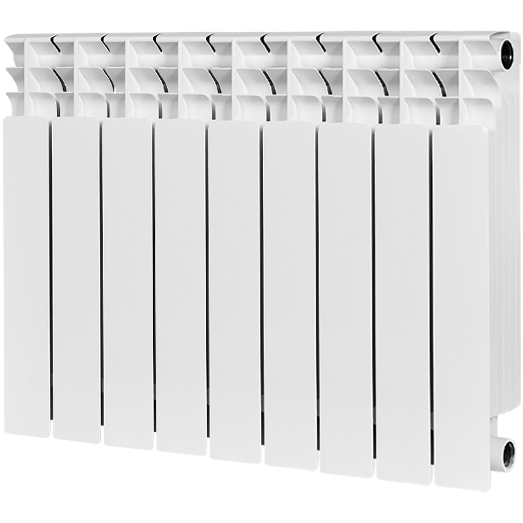 Радиатор биметаллический STOUT TITAN 500 9 секций боковое подключение (белый RAL 9016)