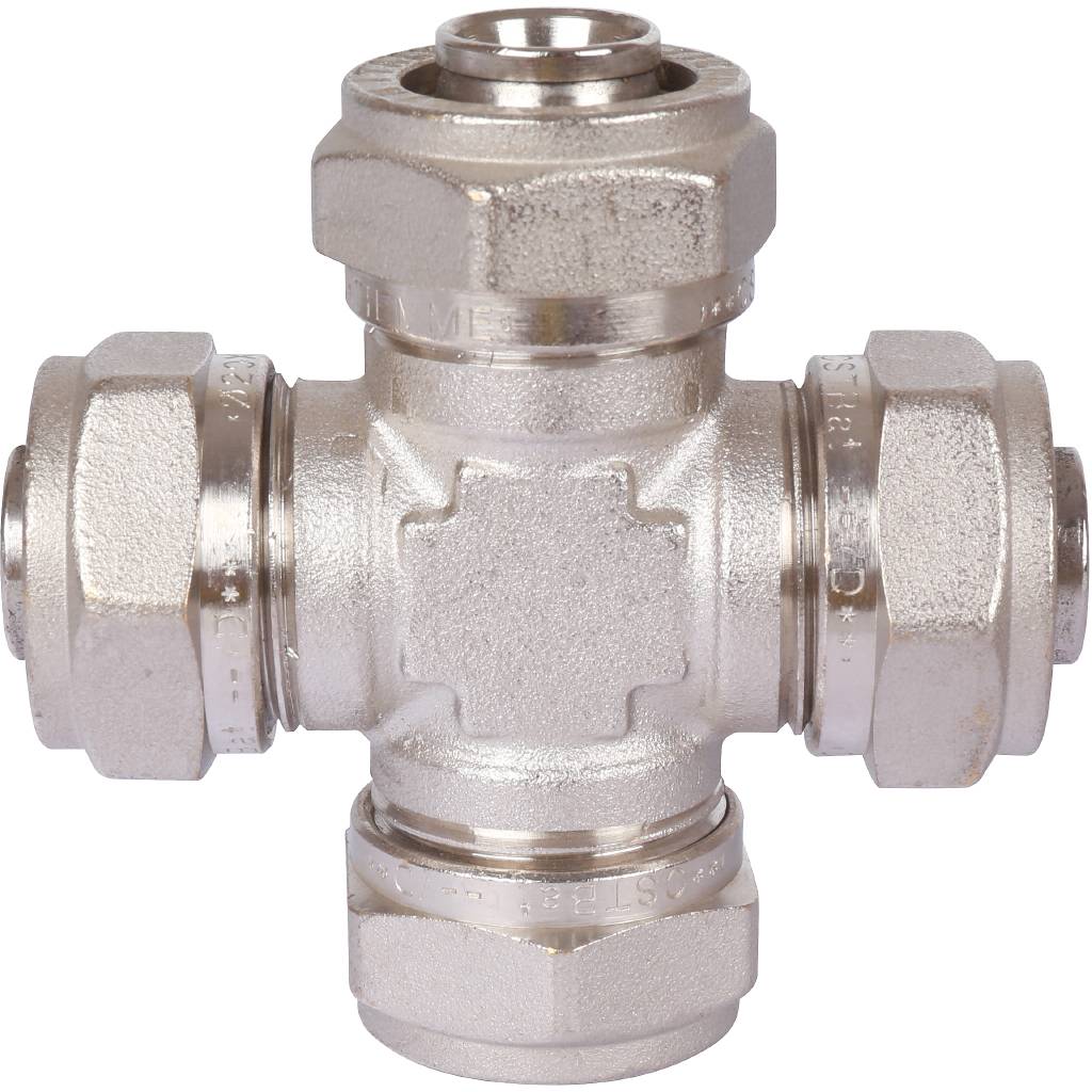 Крестовина TIEMME (20х2.0) для металлопластиковых труб винтовой, 1600088