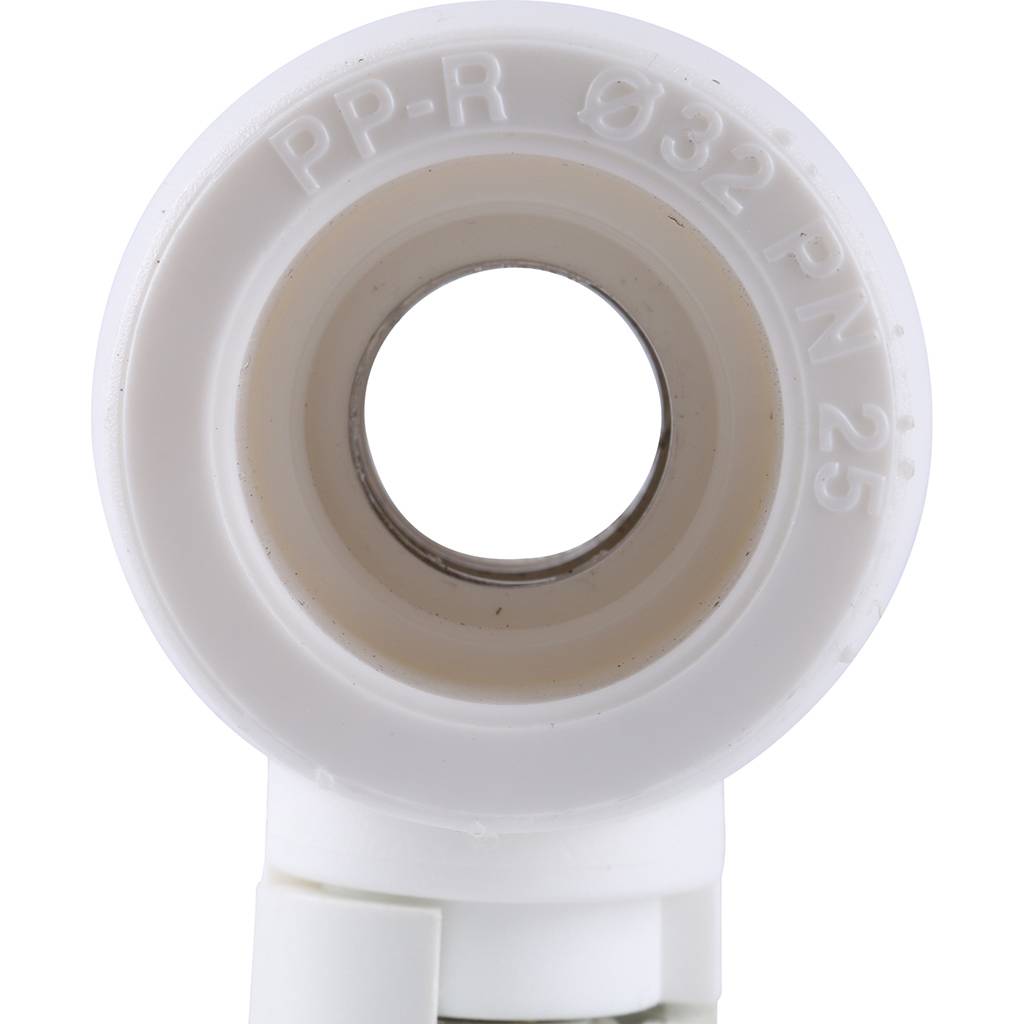 Кран шаровой Kalde d=32 для полипропиленовых труб под сварку (цвет белый), 3242-vlb-320003