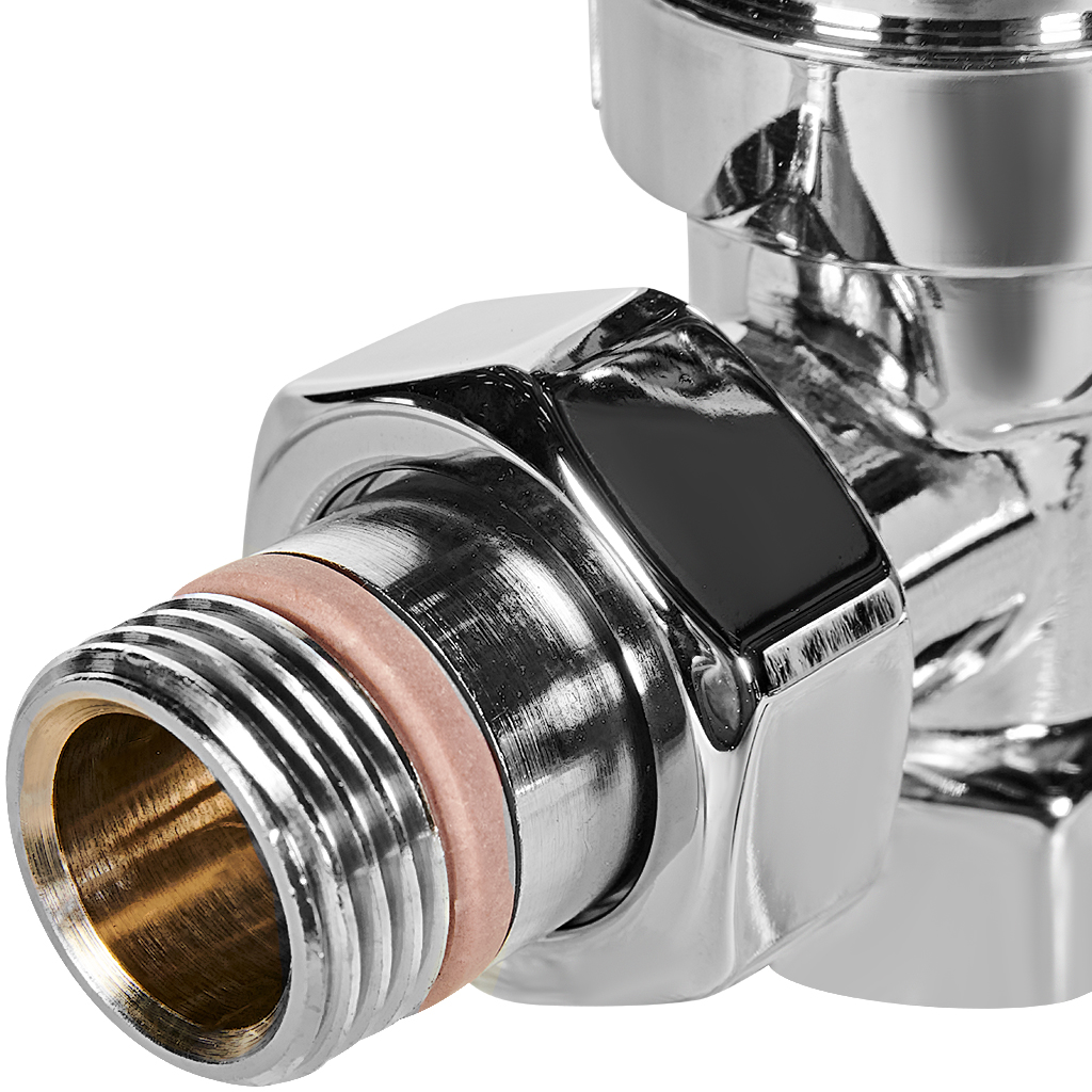 Комплект клапанов термостатических STOUT Design хром, угловой 1/2, SVTDK-0002-000015C