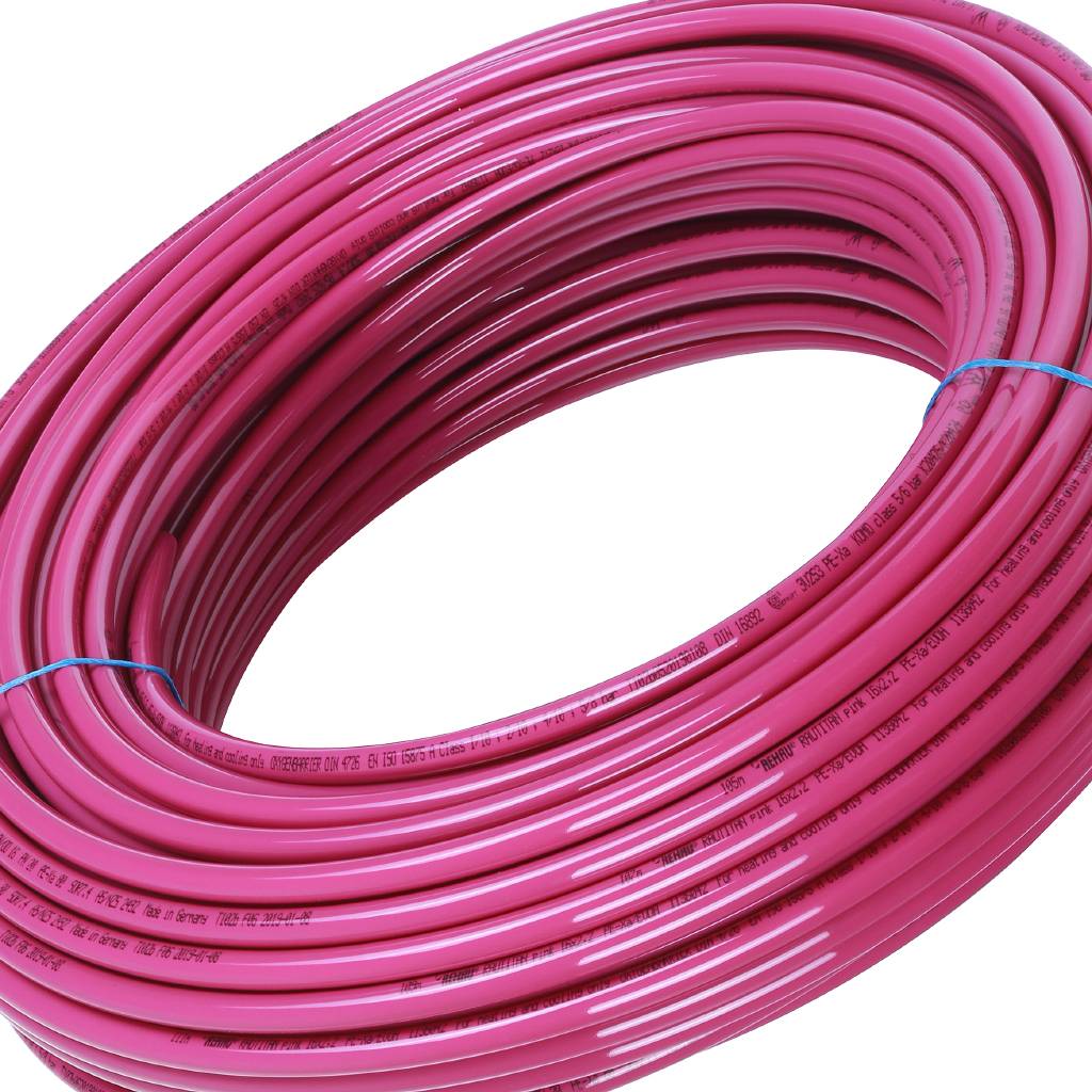 Труба отопительная РЕХАУ RAUTITAN PEX pink 16х2,2 мм, бухта 120 м из сшитого полиэтилена, 11360421120