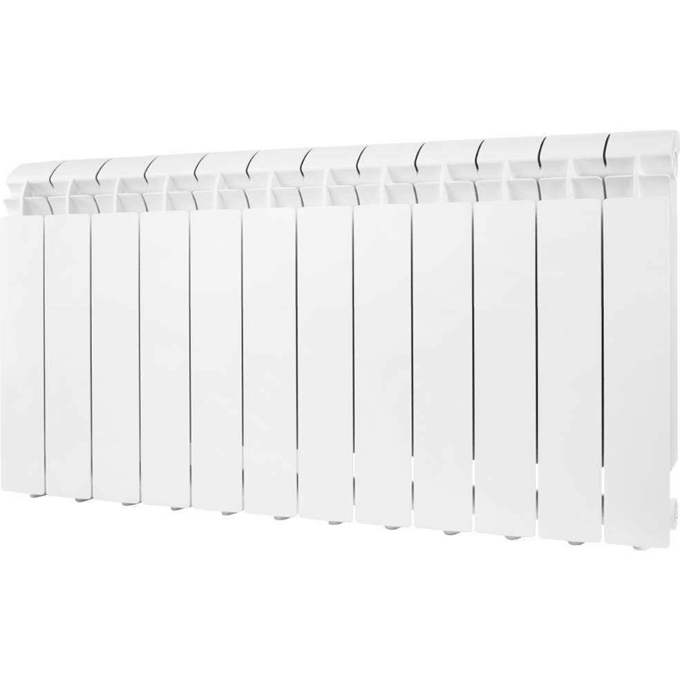 Радиатор алюминиевый Global VOX- R 350 12 секций боковое подключение (белый RAL 9010), VX03501012