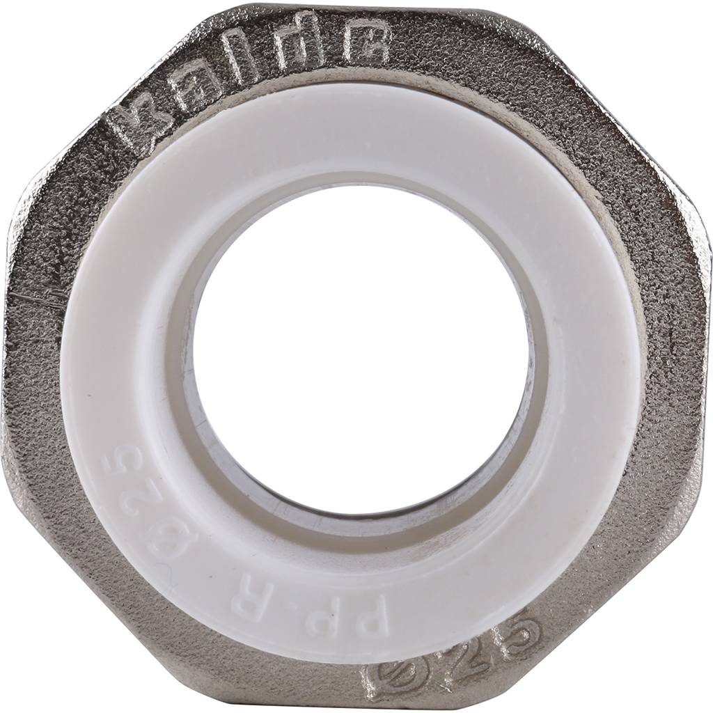 Муфта разъемная Kalde с внутренней резьбой 25x3/4 для полипропиленовых труб под сварку (цвет белый)