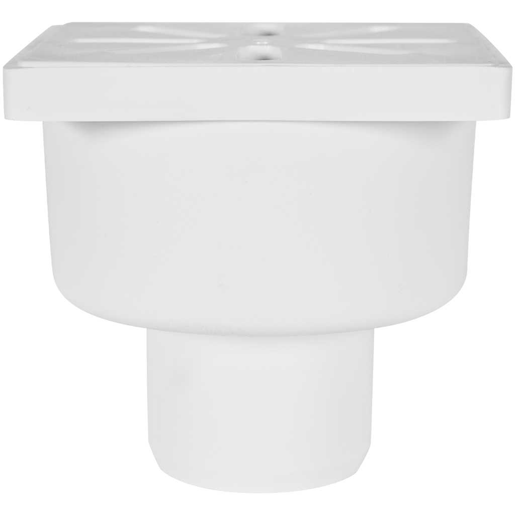 Трап нерегулируемый, прямой Sinikon пластиковая решетка 100*100 (Белый) D 50