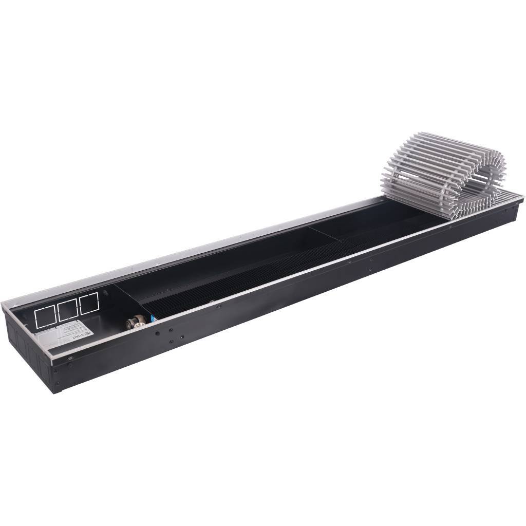 Внутрипольный конвектор STOUT SCN-1100 80х240х1400 (Решётка роликовая) правое подключение, SCN-1100-0824140