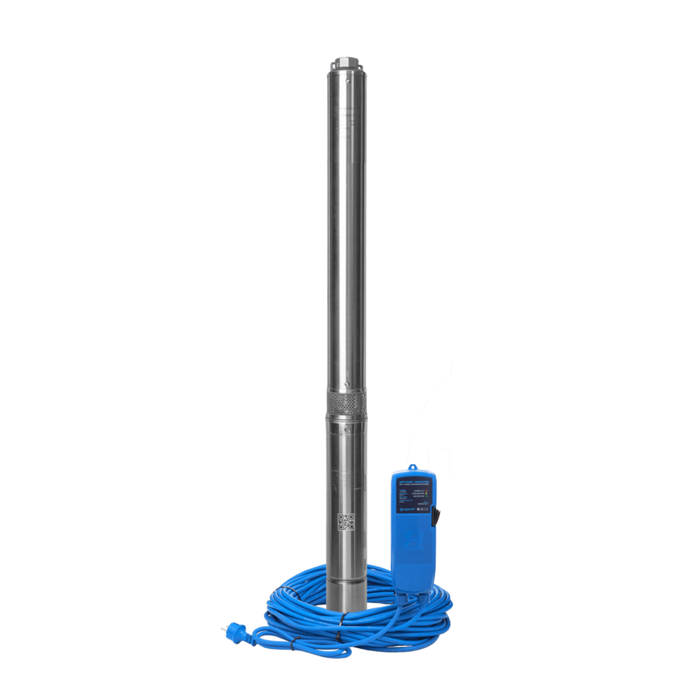 Насос скважинный с плавным пуском Aquario ASP3E-50-75(P) (встр.конд, каб.35м)
