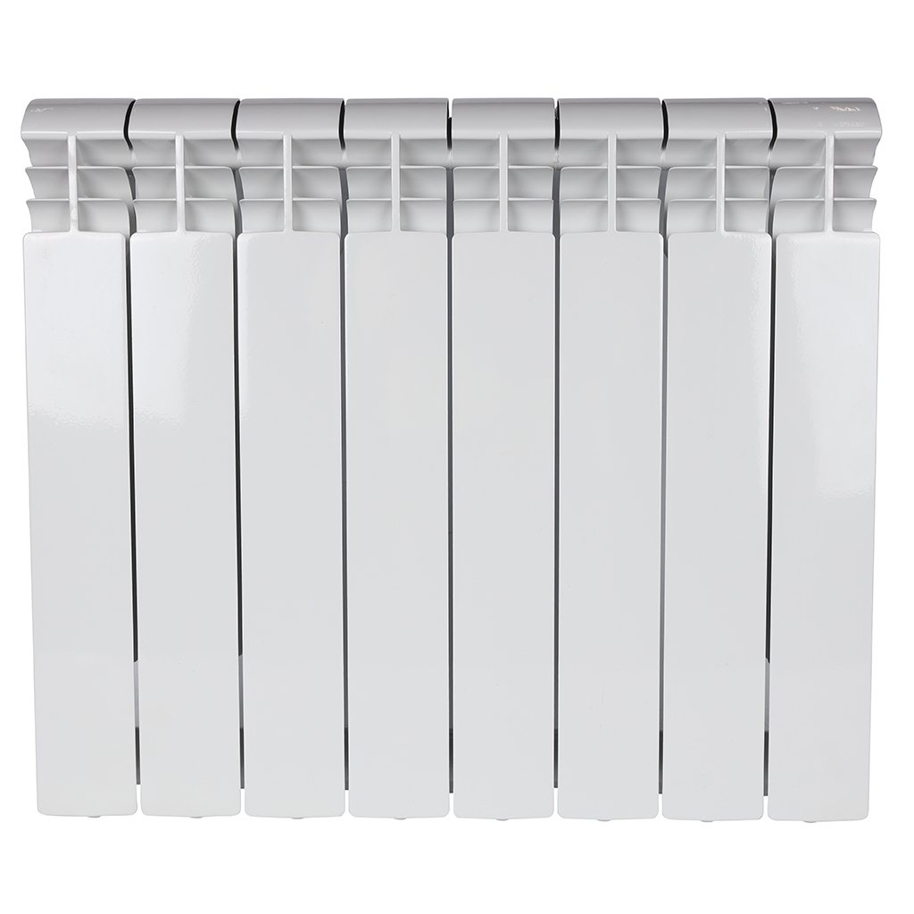 Радиатор алюминиевый STOUT VEGA 500 8 секций боковое подключение (белый RAL 9016), SRA-1310-050008