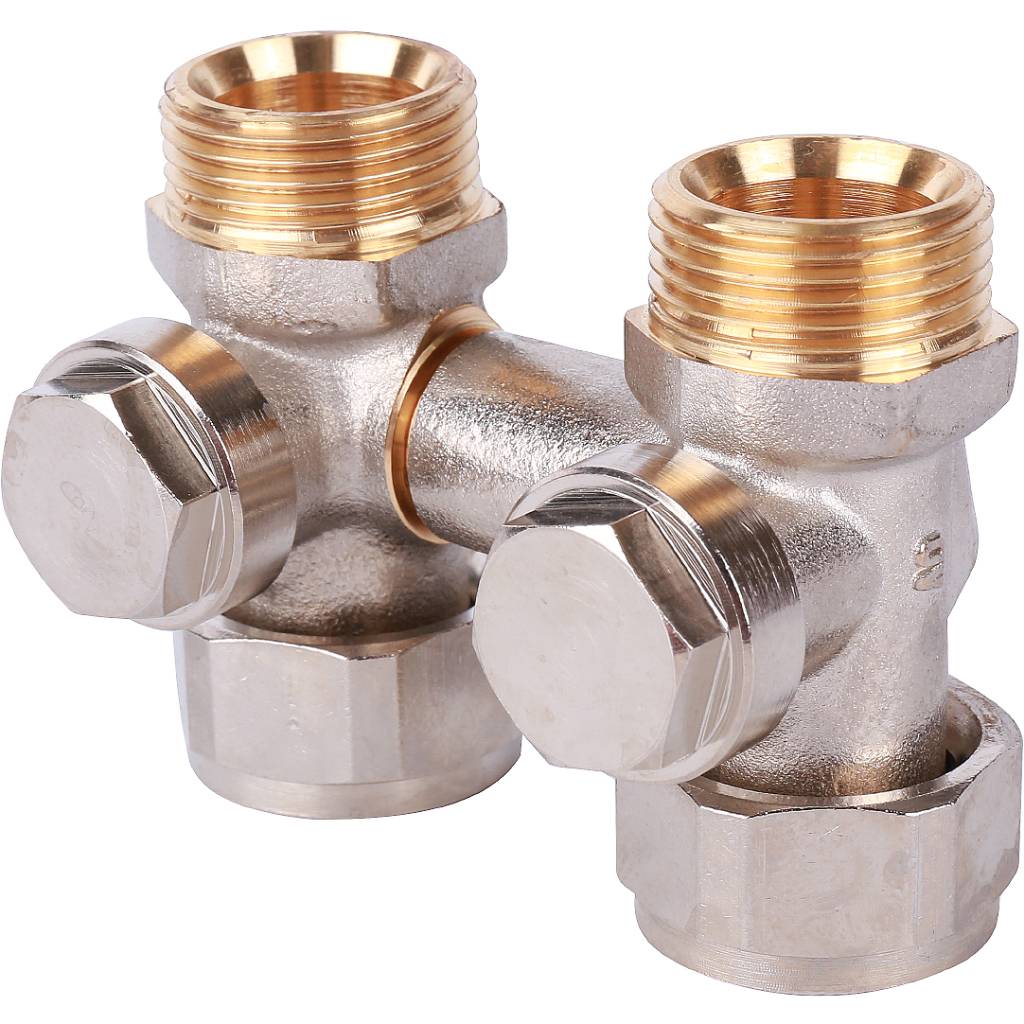 ZB-запорно-присоединительный узел OVENTROP Multiflex V 3/4 НГ x 3/4 НР, из латуни, 1016241