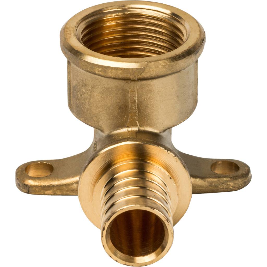 Угольник STOUT настенный с креплением 20xRp 3/4 для труб из сшитого полиэтилена аксиальный, SFA-0009-002034