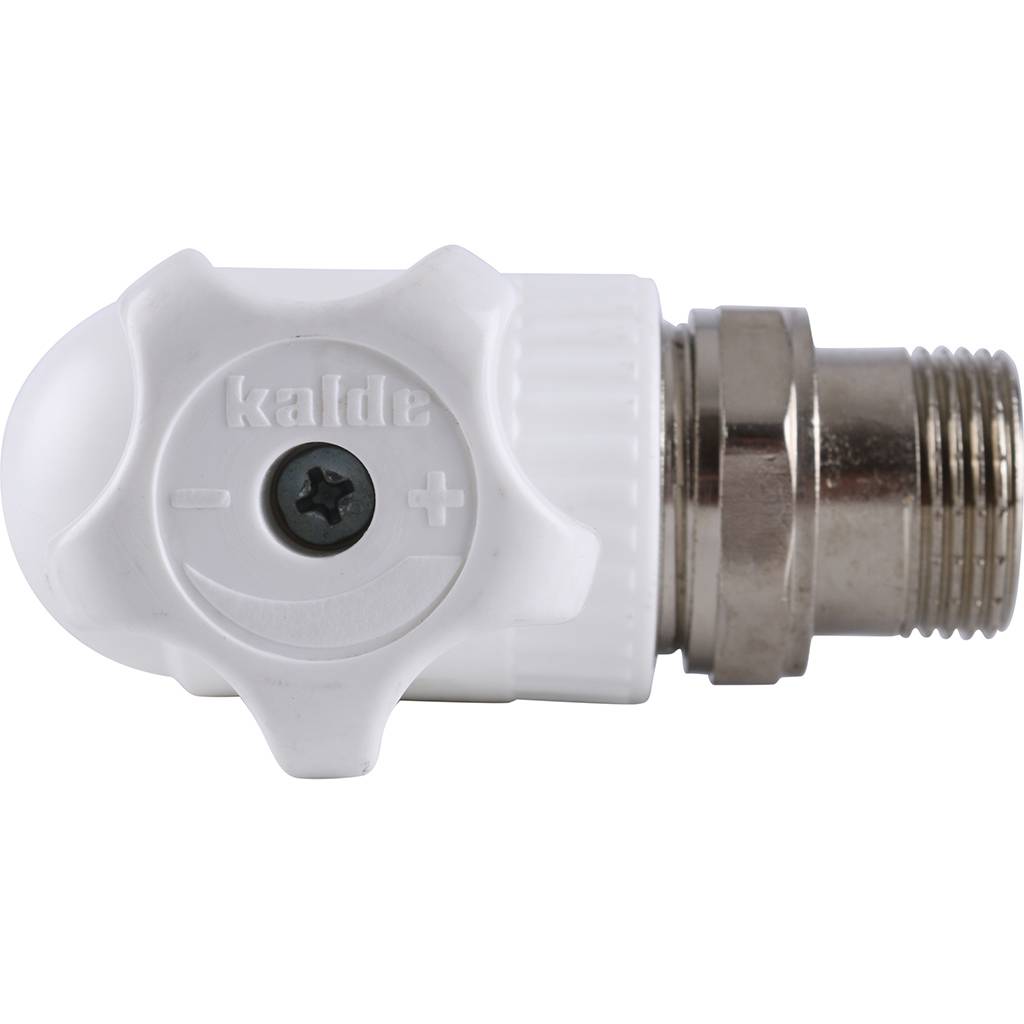 Кран шаровой Kalde разборный угловой с накидной гайкой 25х3/4