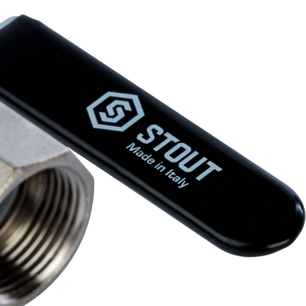 Кран шаровой STOUT полнопроходной, ВР/НР, ручка рычаг 1, SVB-0003-000025