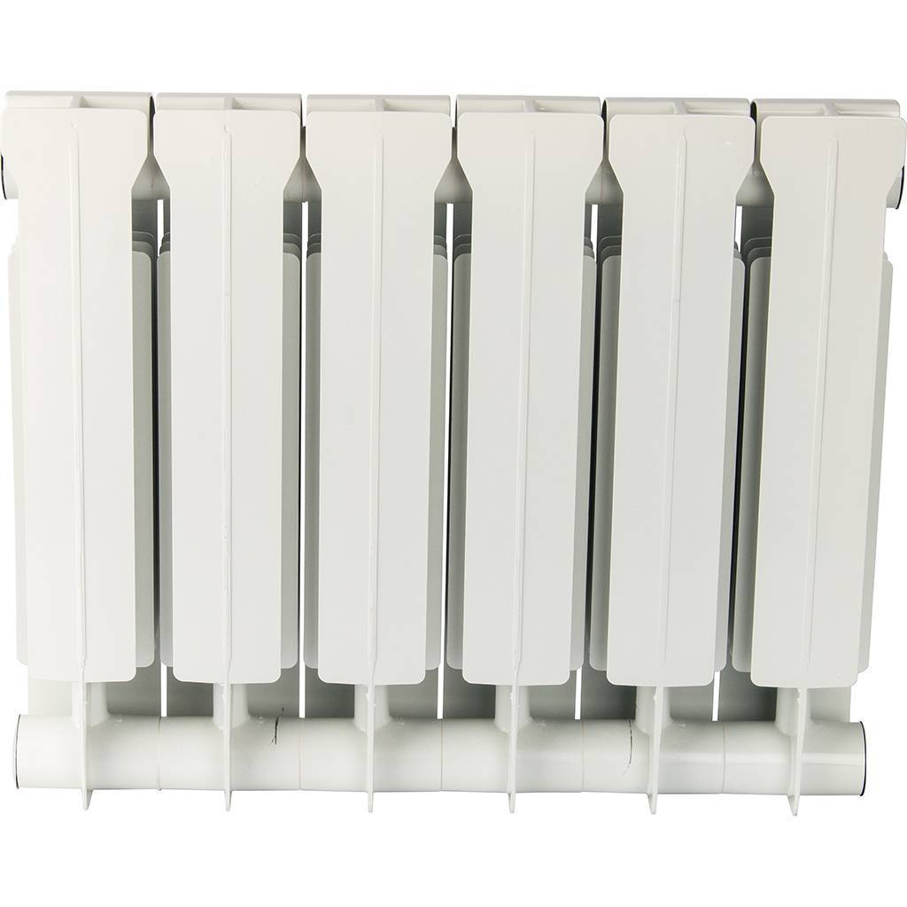 Радиатор биметаллический Global STYLE EXTRA 350 6 секций боковое подключение (белый RAL 9010), STE03501006