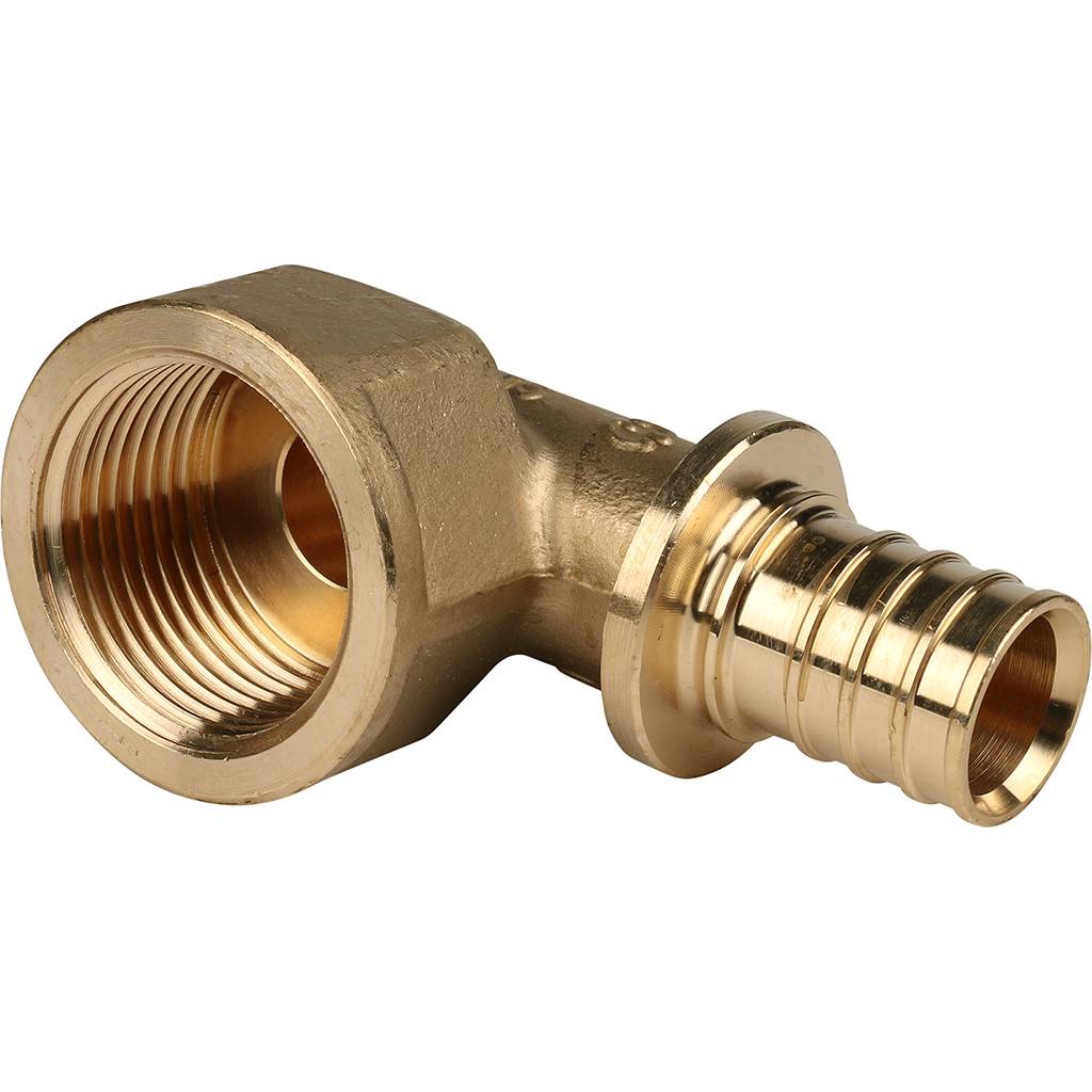 Угольник-переходник STOUT с внутренней резьбой 25xG 1 для труб из сшитого полиэтилена аксиальный