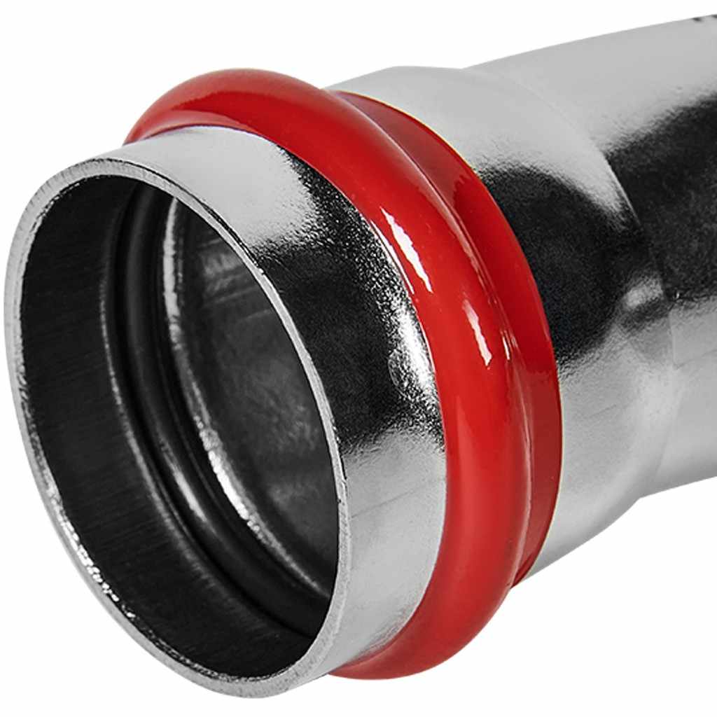 Угольник ROMMER однораструбный 45° ВПр-НПр, 35, из нержавеющей стали прессовой, RSS-1004-000035