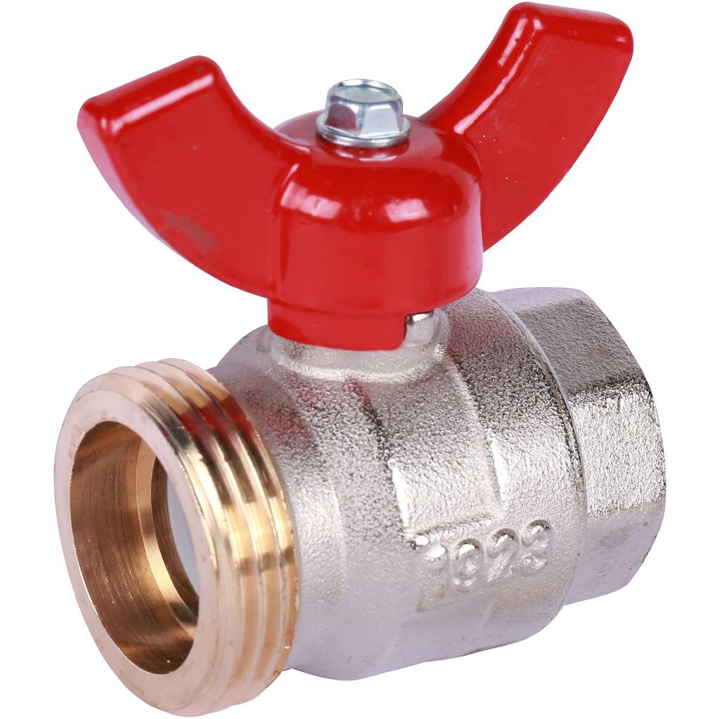 Шаровой кран с плоским уплотнением OVENTROP Ду20 G3/4 ВР x G1 НР , 1406383