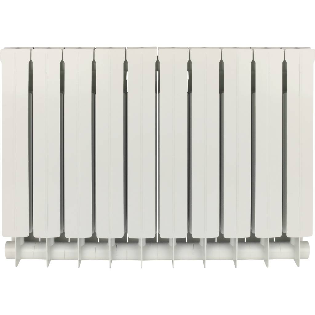 Радиатор биметаллический Global STYLE PLUS 500 10 секций боковое подключение (белый RAL 9010), STP05001010