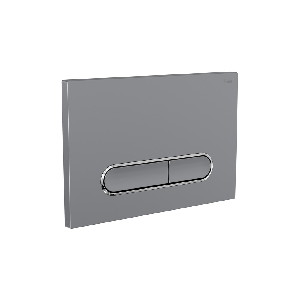 Панель смыва РЕХАУ NOVA ELLIPSE 002 с овальными клавишами, пластик, графитовый, матовый, контур клавиш хром, глянцевый, 19102431001