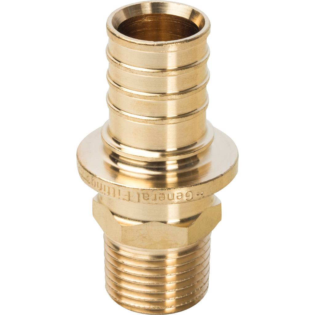 Переходник STOUT с наружной резьбой 25xR 1/2 для труб из сшитого полиэтилена аксиальный