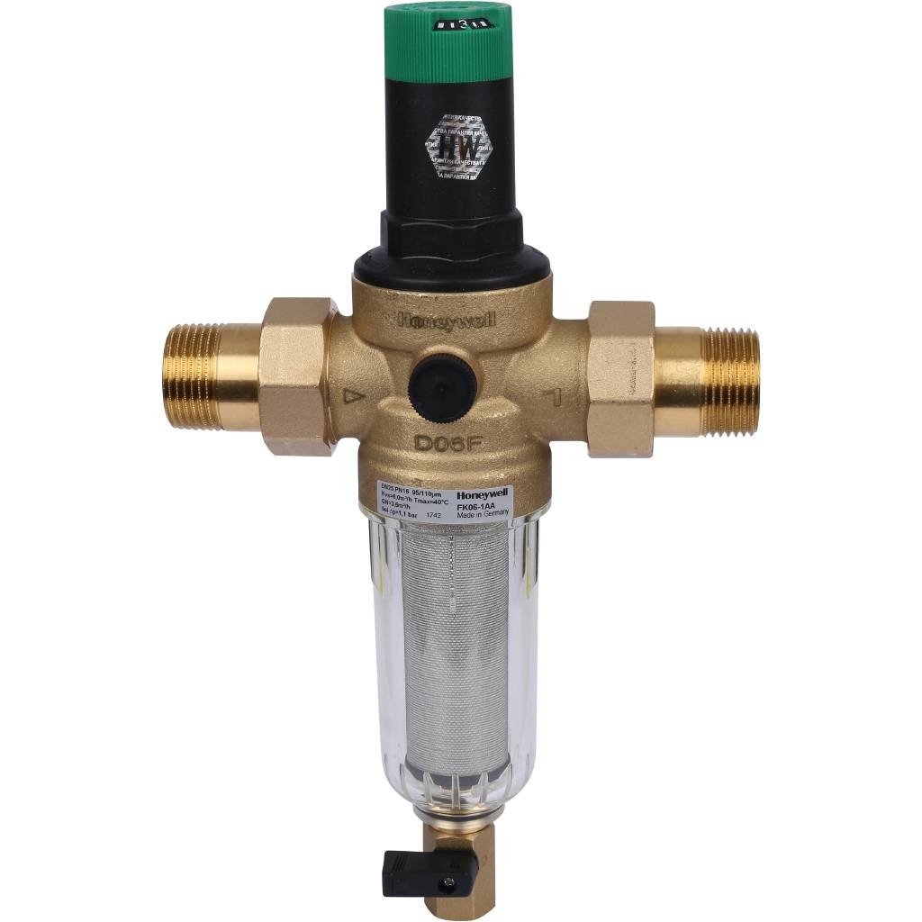 Honeywell (Resideo Braukmann) FK06-1 AA фильтр 100мк с редуктором давления, FK06-1AA