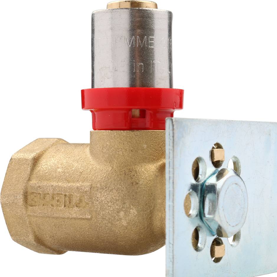 Водорозетка TIEMME двойная на планке 16х1/2, 1650024